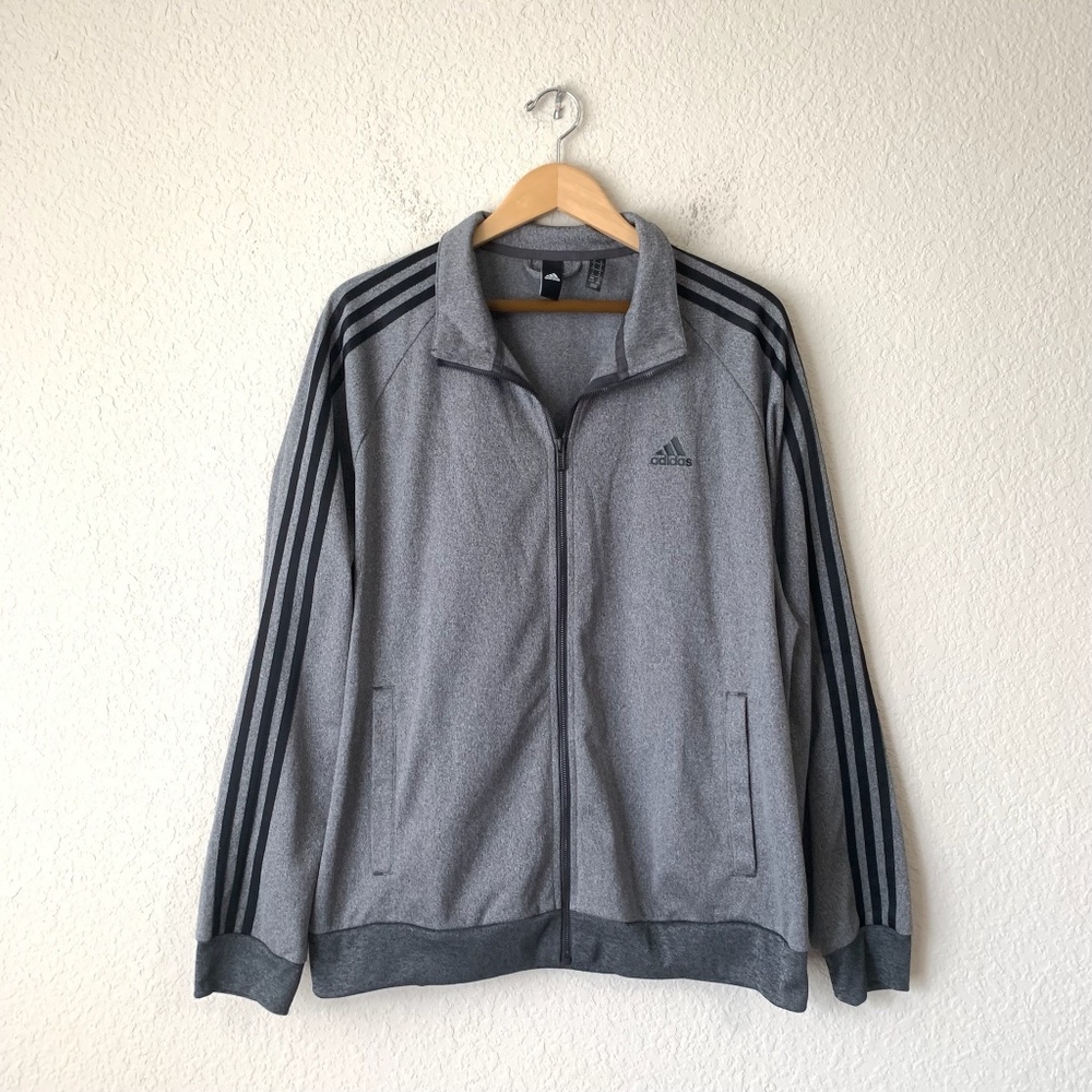 ADIDAS Men's Essentials 3-Stripe Tricot Track Jacket Full Zip